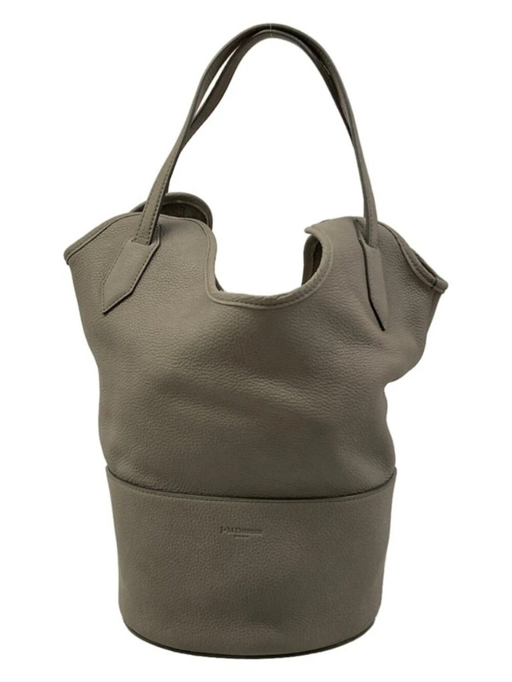 J&MDavidson Ray Bucket Gray Leather Tote Bag